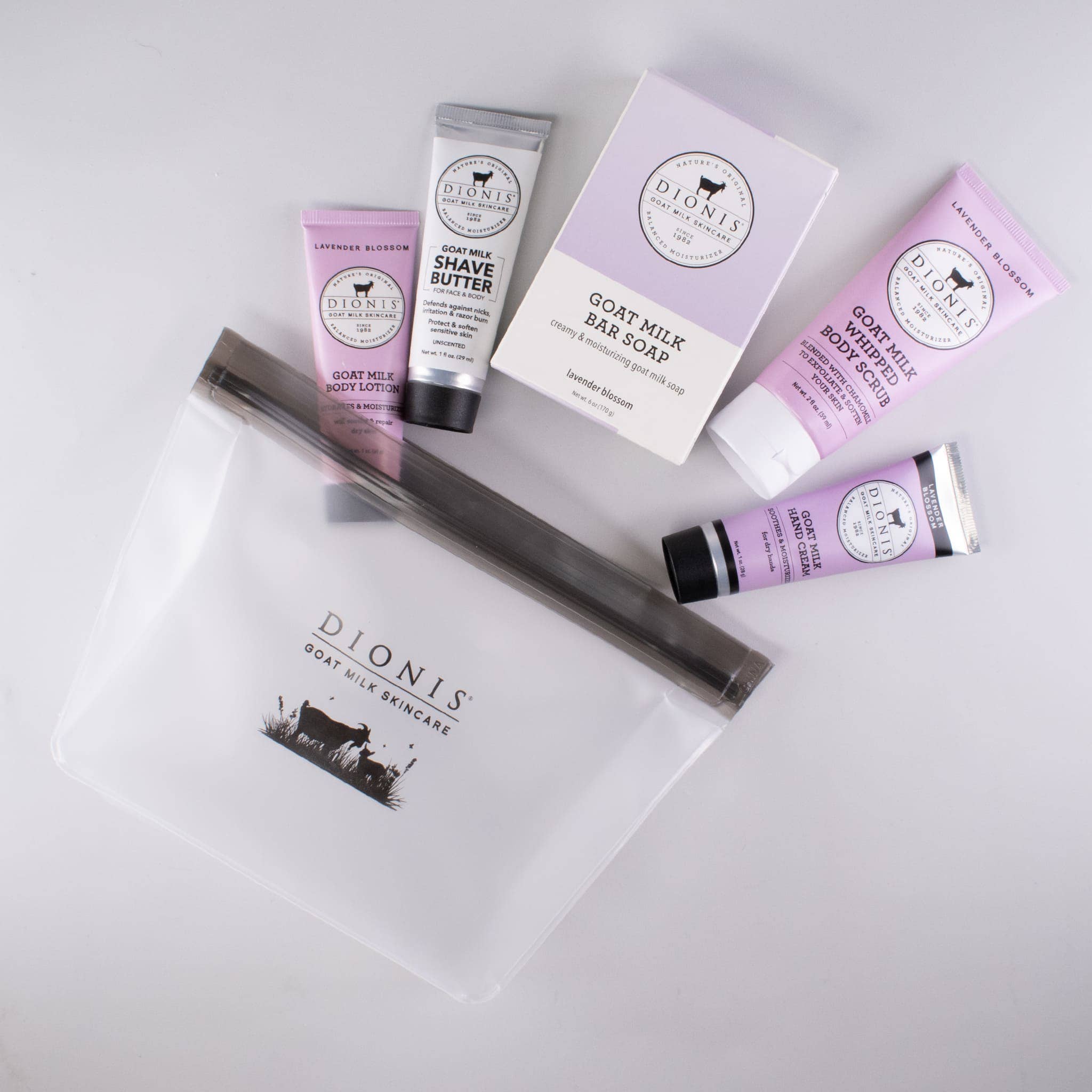 Dionis Lavender Blossom Goat Milk Travel Kit