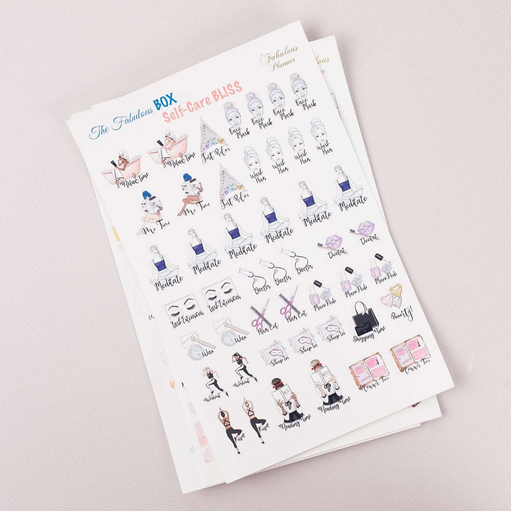 3 Sheets Self Care Sticker Set