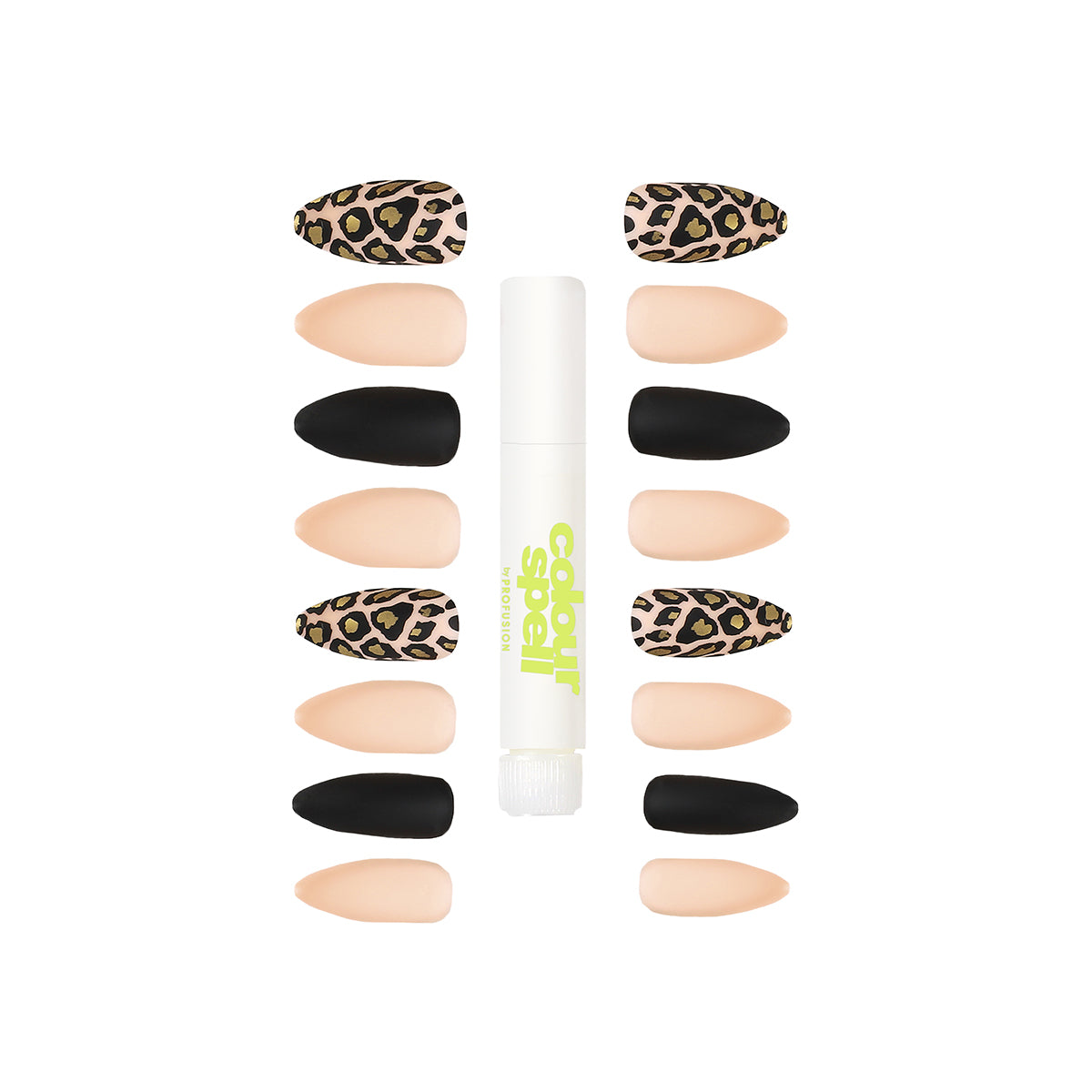 Press On Nails & Glue - Stiletto Cheetah