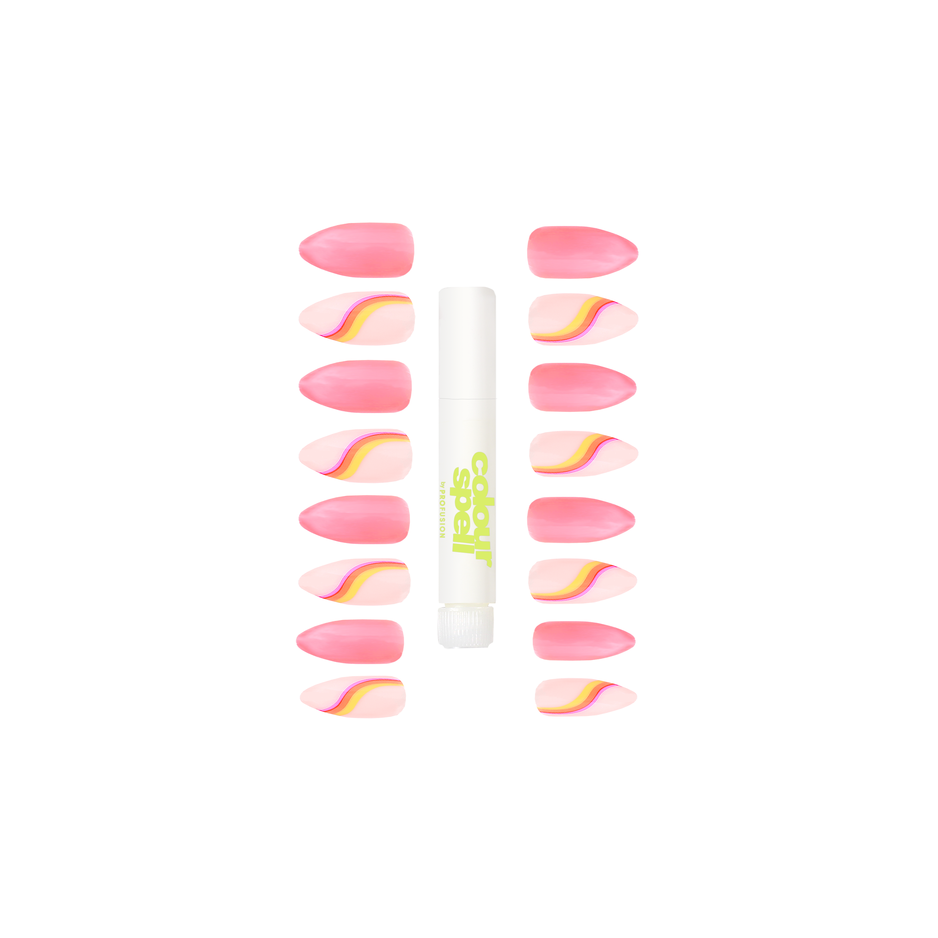 Press On Nails & Glue - Hot Pink